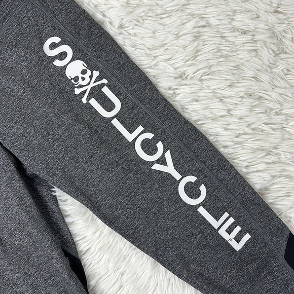 Lululemon Pace Rival Crops Heathered Black Black SoulCycle Collab - Picture 2 of 7